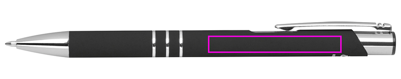 Długopis aluminiowy z recyklingu półżelowy soft touch CONSTANZE