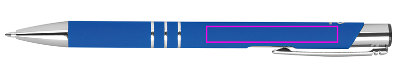 Długopis aluminiowy z recyklingu półżelowy soft touch CONSTANZE