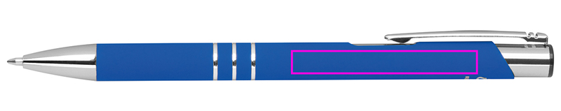 Długopis aluminiowy z recyklingu półżelowy soft touch CONSTANZE