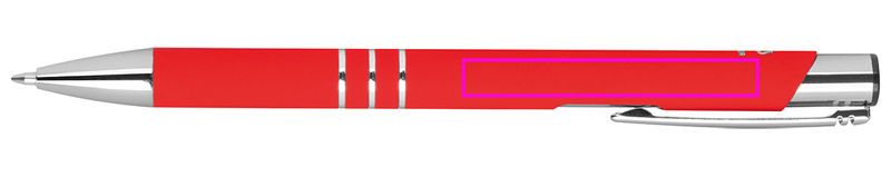 Długopis aluminiowy z recyklingu półżelowy soft touch CONSTANZE