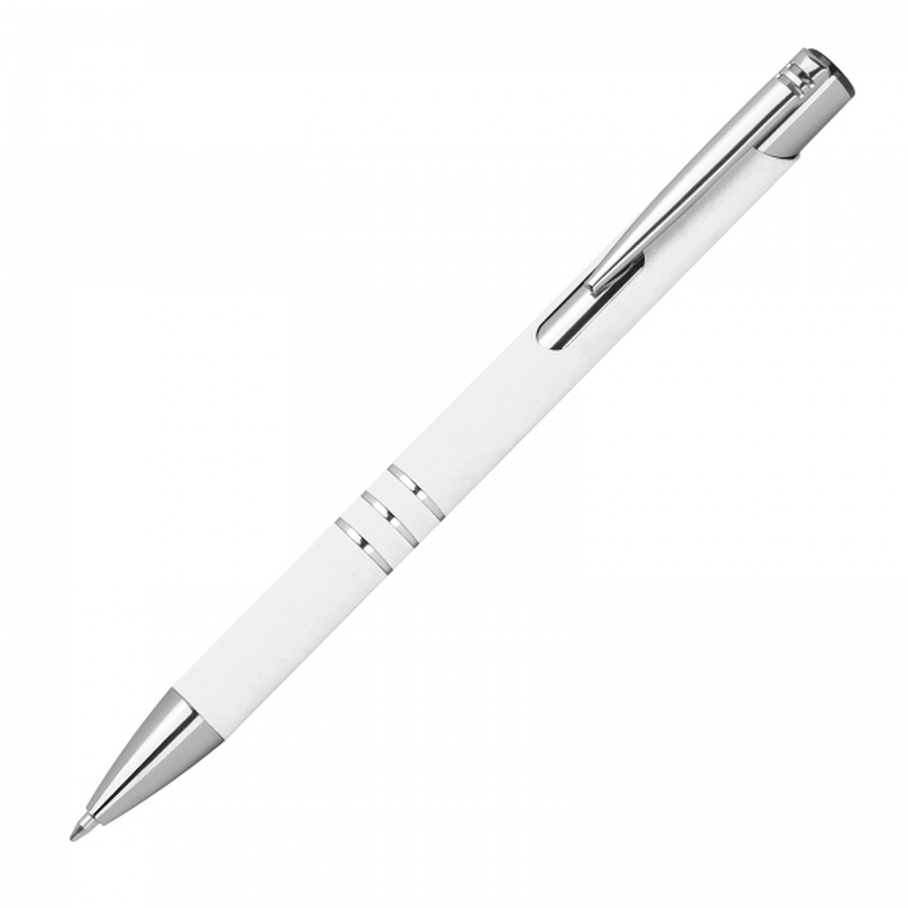 Długopis aluminiowy z recyklingu półżelowy soft touch CONSTANZE