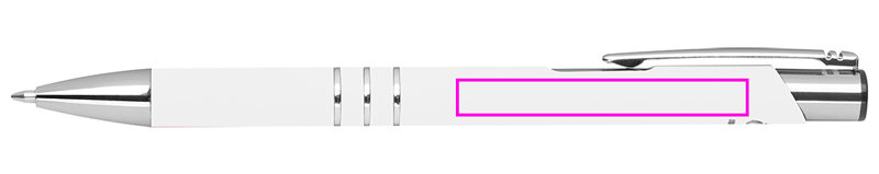 Długopis aluminiowy z recyklingu półżelowy soft touch CONSTANZE