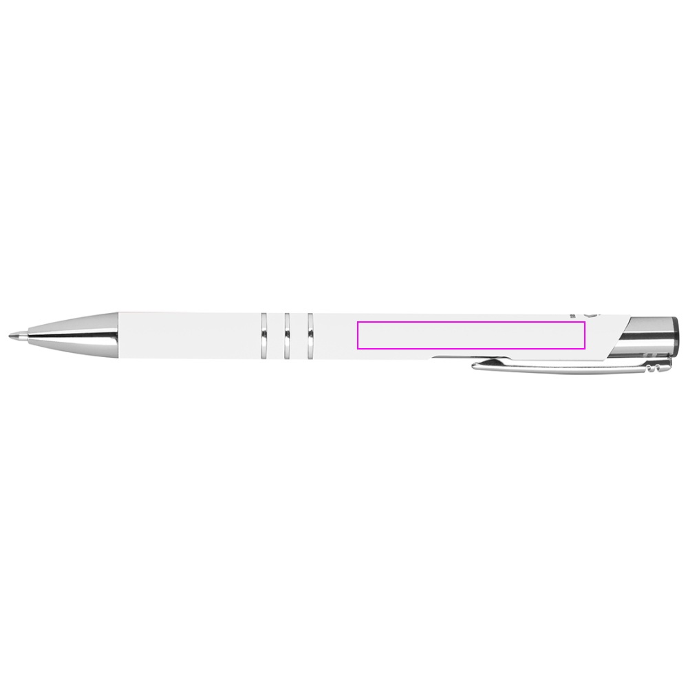 Długopis aluminiowy z recyklingu półżelowy soft touch CONSTANZE