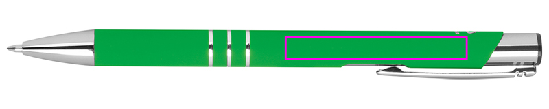 Długopis aluminiowy z recyklingu półżelowy soft touch CONSTANZE