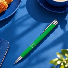 Długopis aluminiowy z recyklingu półżelowy soft touch CONSTANZE