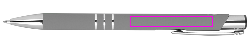 Długopis aluminiowy z recyklingu półżelowy soft touch CONSTANZE