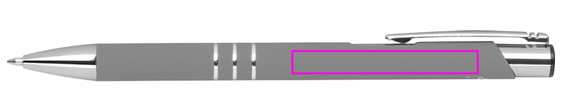 Długopis aluminiowy z recyklingu półżelowy soft touch CONSTANZE