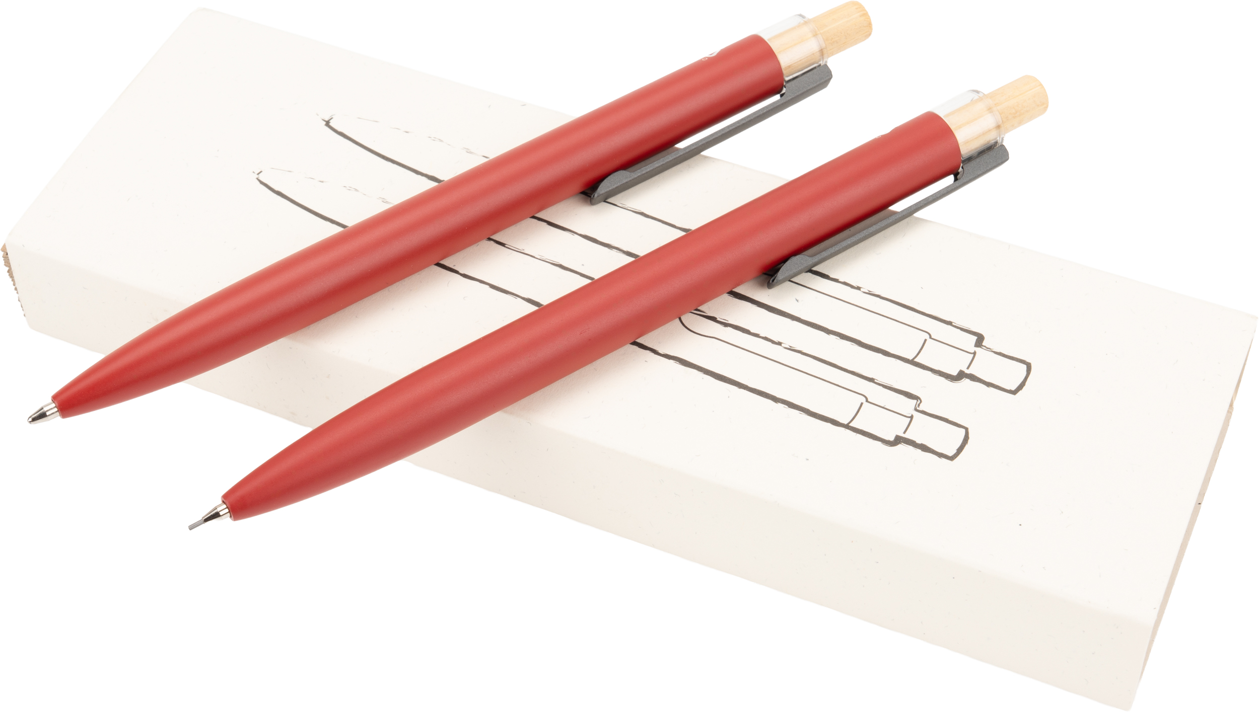 Zestaw piśmienny długopis półżelowy i ołówek automatyczny z aluminium z recyklingu SIEGFRIED