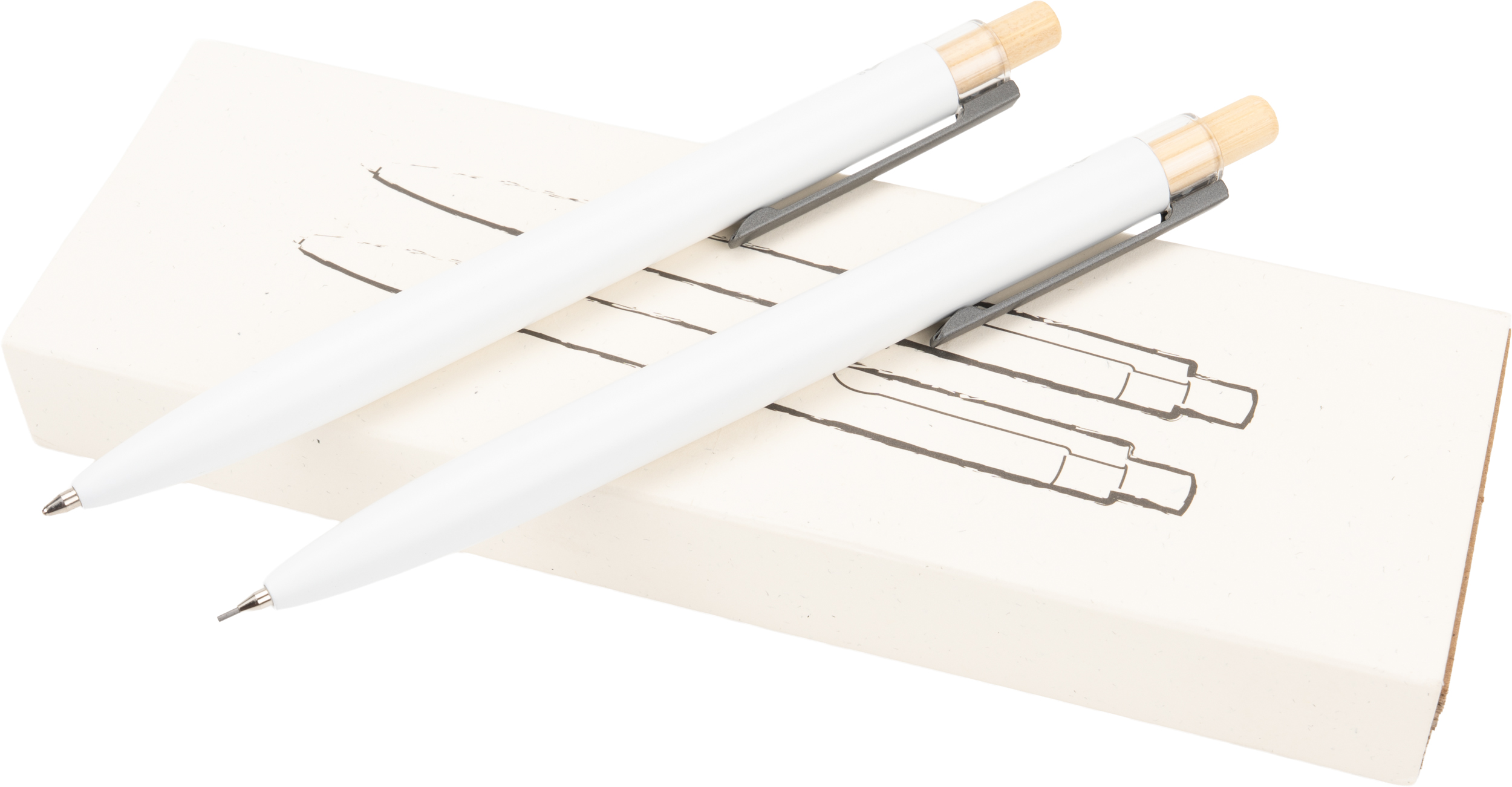 Zestaw piśmienny długopis półżelowy i ołówek automatyczny z aluminium z recyklingu SIEGFRIED