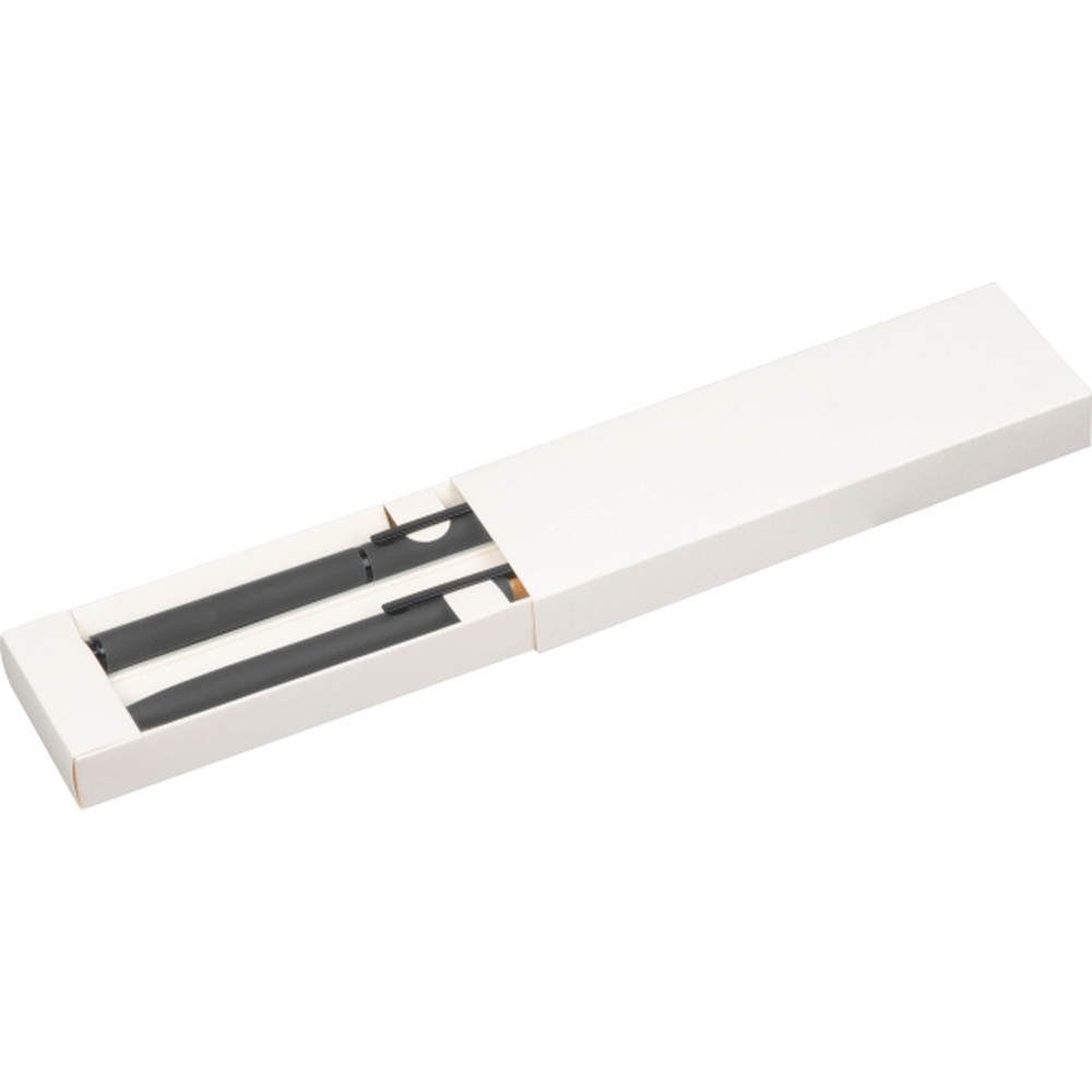 Zestaw piśmienny długopis i pióro kulkowe z aluminium z recyklingu RAFFAELE