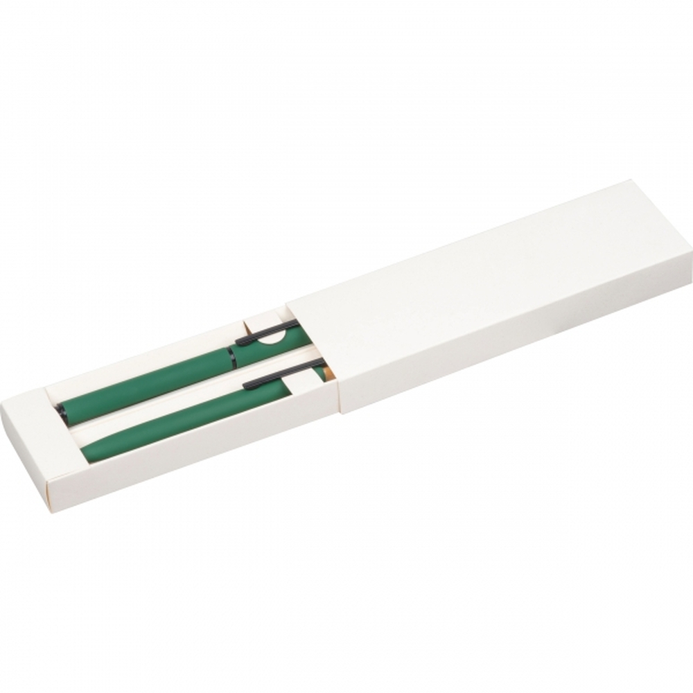 Zestaw piśmienny długopis i pióro kulkowe z aluminium z recyklingu RAFFAELE