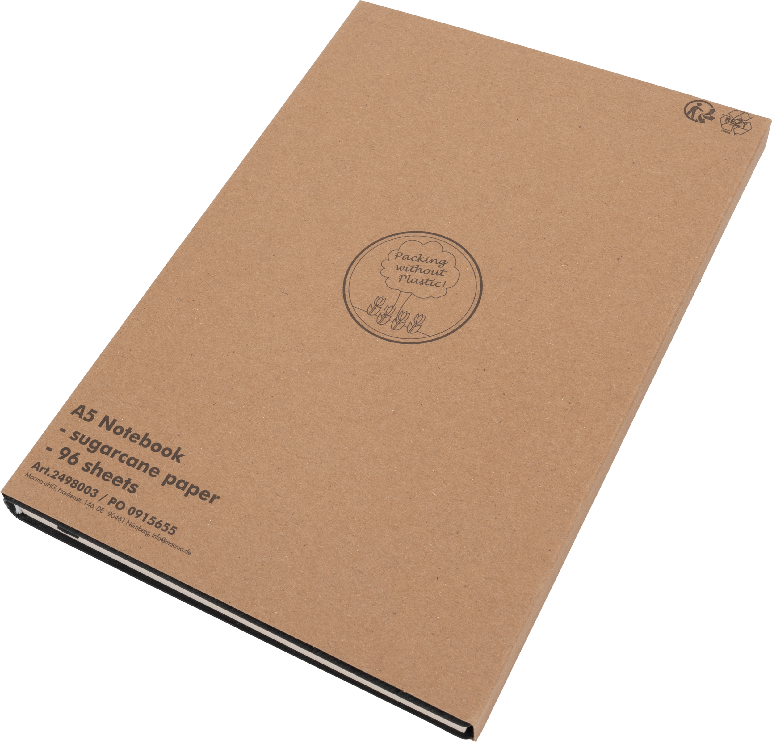 Notatnik A5 w linie z trzciny cukrowej STANLEY