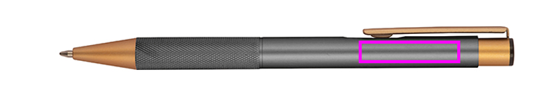 Notatnik A5 ze skóry z recyklingu, w linie z długopisem metalowym CrisMa MAGGIE