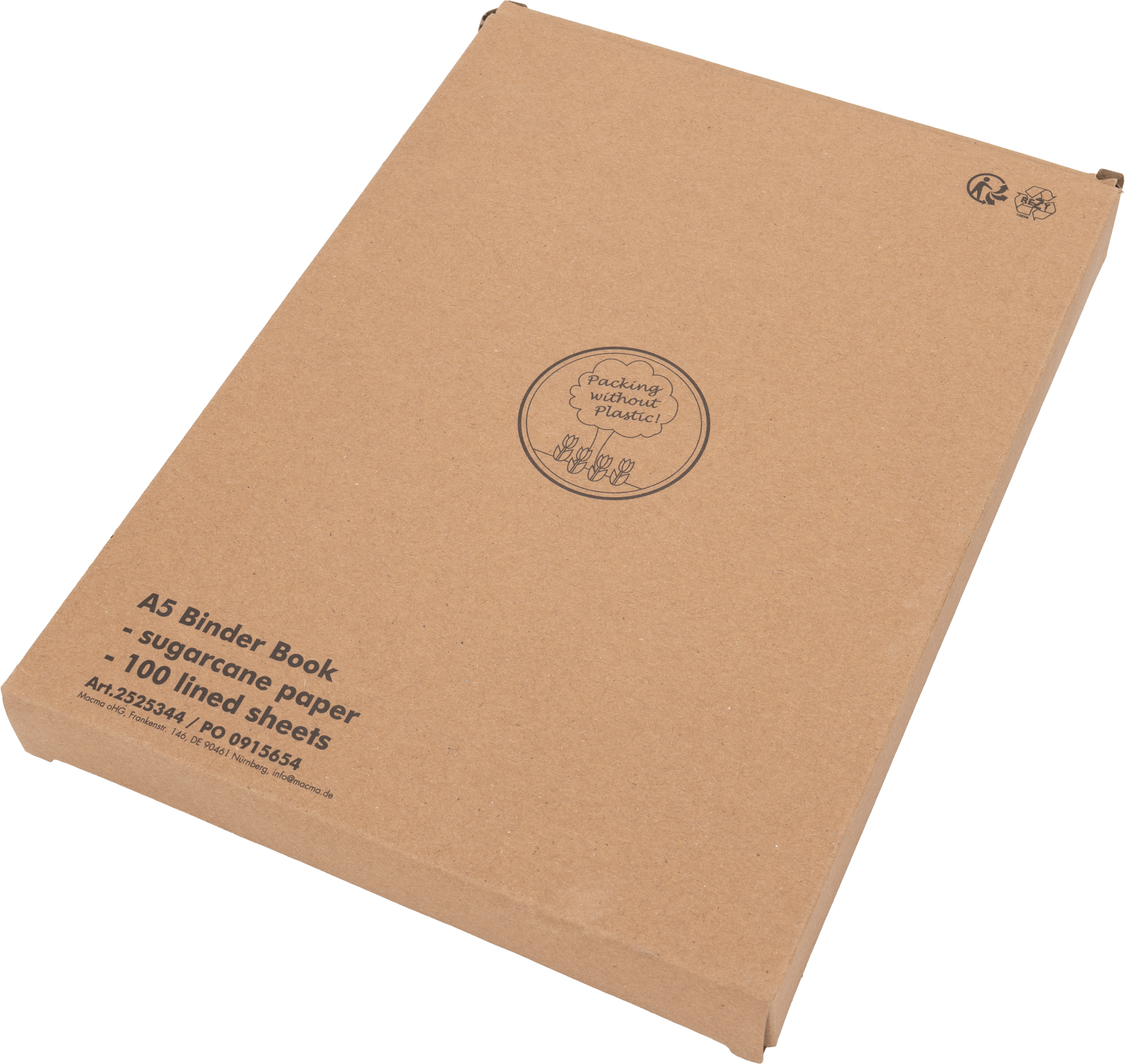 Kołonotatnik A5 w linie z trzciny cukrowej ROSARIA