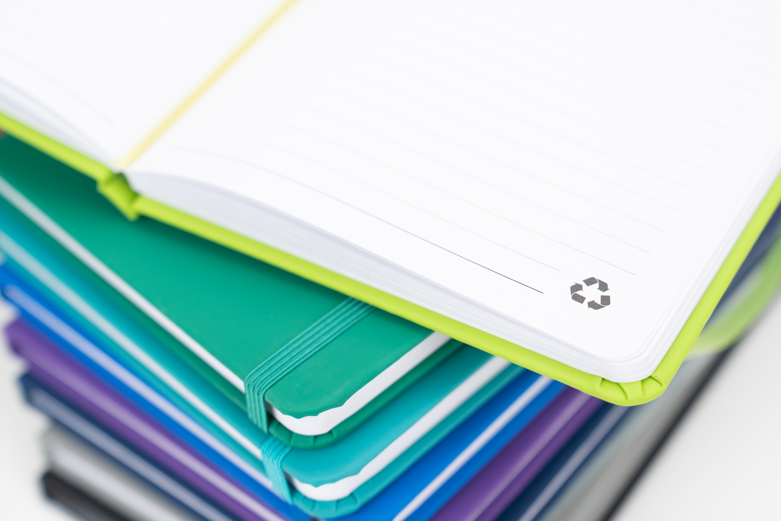 Notatnik A5 w linie z materiałów z recyklingu DOMINIK