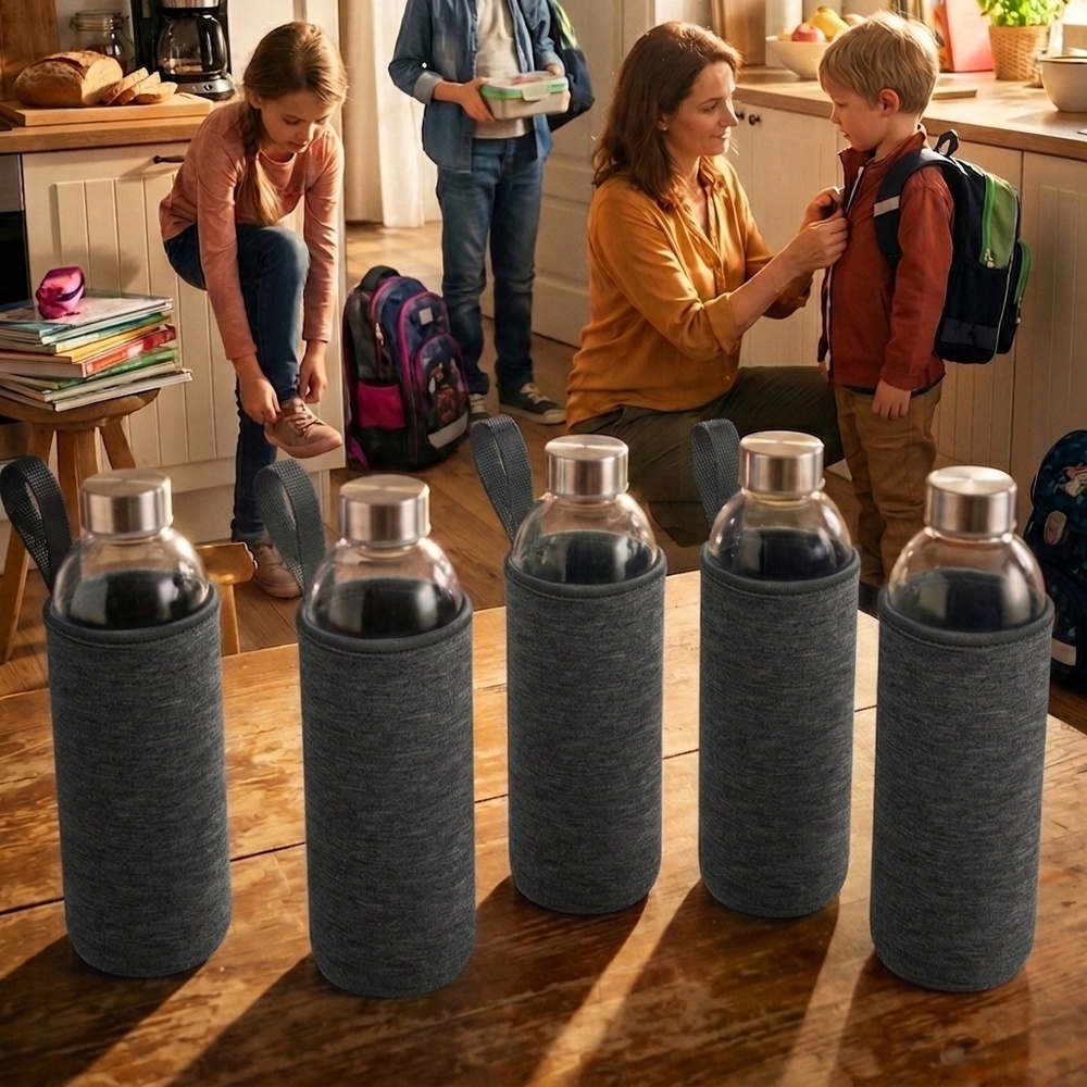Butelka szklana z pokrowcem 1000 ml JESSICA