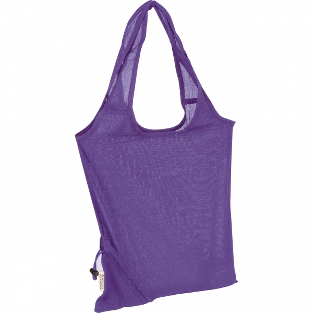 Składana torba z bawełny i poliestru z recyklingu 118 g/m² ANJA