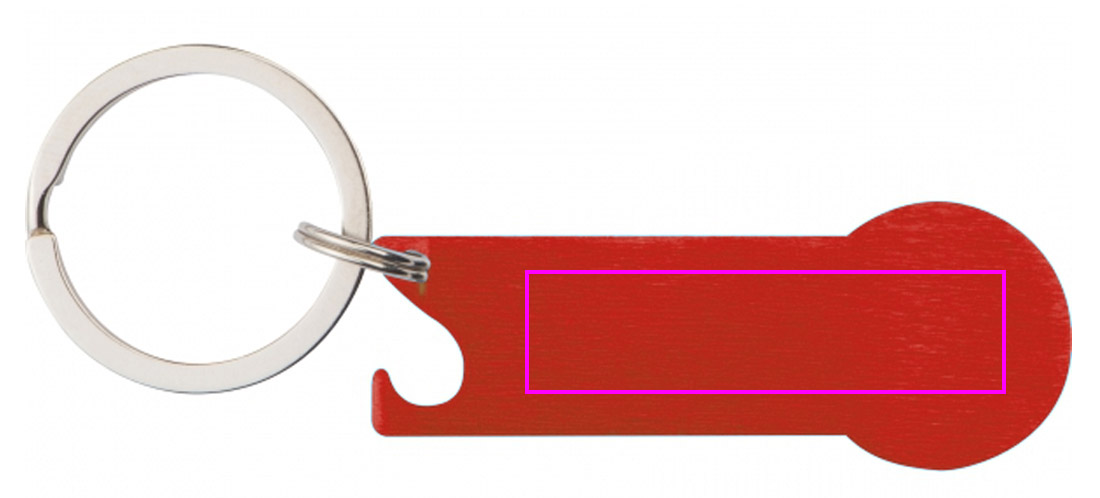 Brelok metalowy otwieracz do butelek z żetonem RODNEY