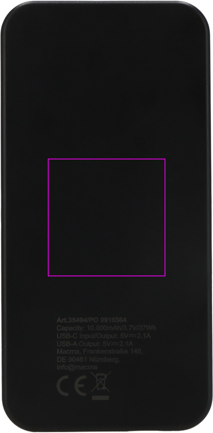 Power bank z ABS z recyklingu 10000 mAh PRESTON