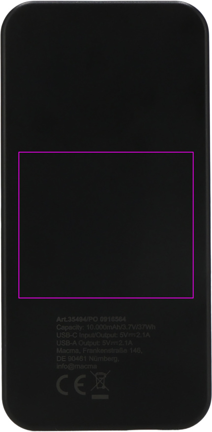 Power bank z ABS z recyklingu 10000 mAh PRESTON