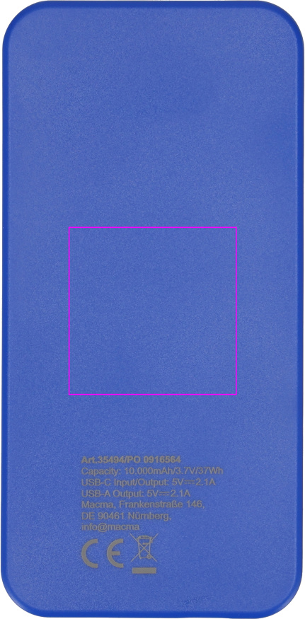 Power bank z ABS z recyklingu 10000 mAh PRESTON