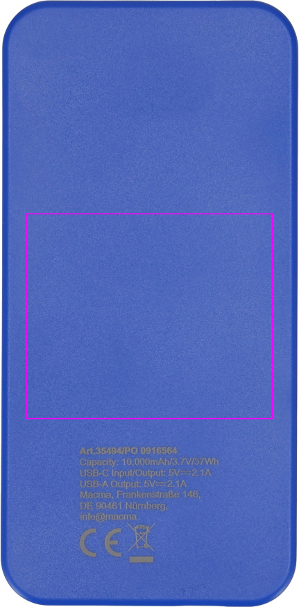 Power bank z ABS z recyklingu 10000 mAh PRESTON