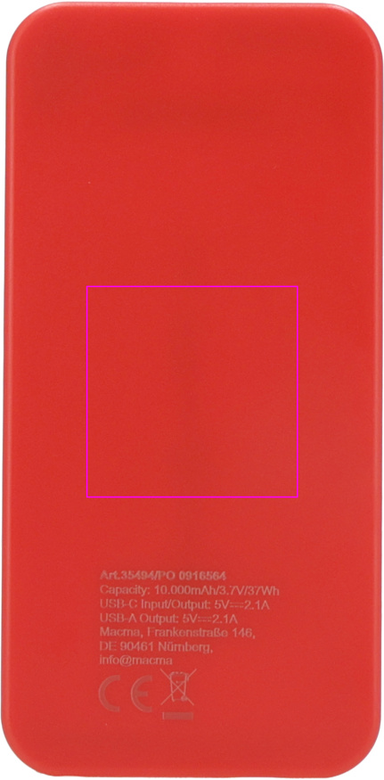 Power bank z ABS z recyklingu 10000 mAh PRESTON