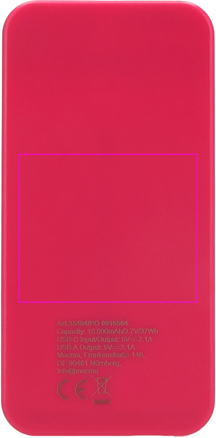 Power bank z ABS z recyklingu 10000 mAh PRESTON