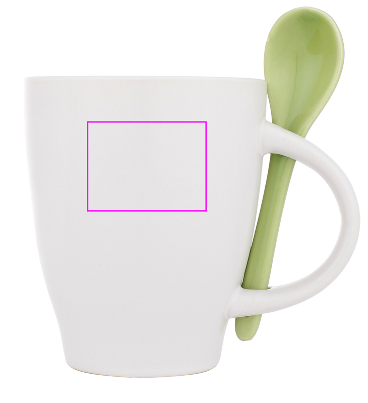 Kubek ceramiczny z łyżeczką 250 ml ARMANDO