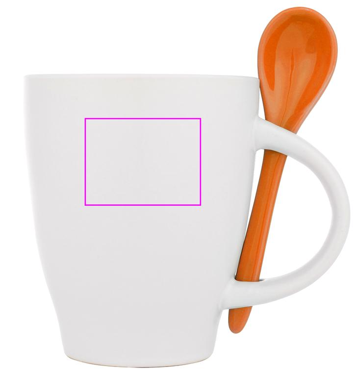 Kubek ceramiczny z łyżeczką 250 ml ARMANDO