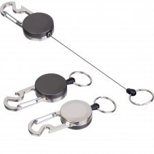 Brelok do kluczy z linką, karabińczykiem i otwieraczem do butelek PEGGY