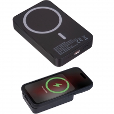 Power bank magnetyczny z ABS z recyklingu 10 000 mAh DONNA