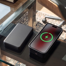 Power bank magnetyczny z ABS z recyklingu 10000 mAh DONNA