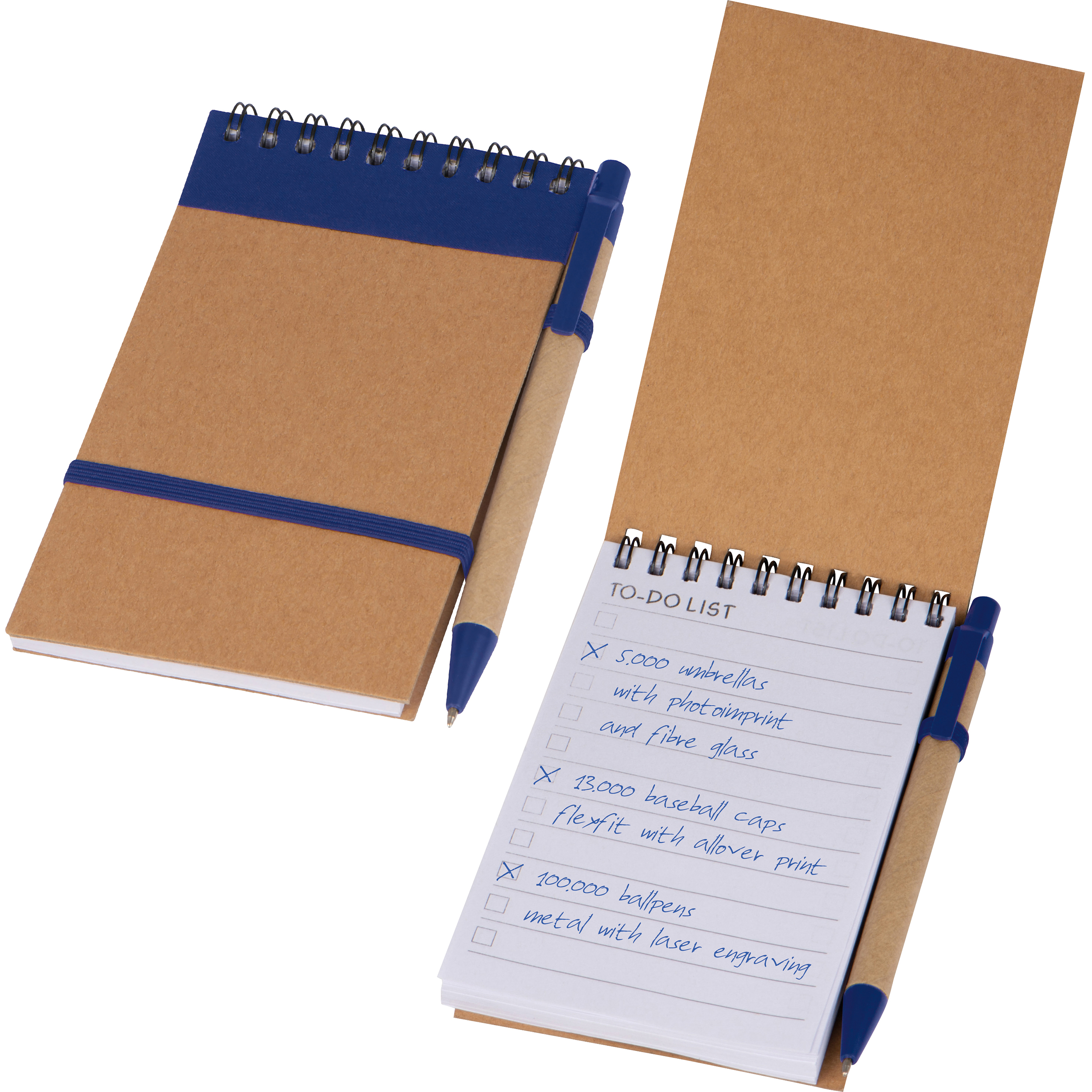 Notatnik w linie z długopisem tekturowym...