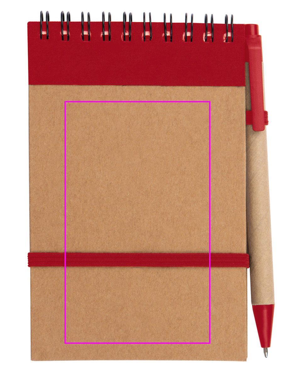 Notatnik w linie z długopisem tekturowym EUGENIO
