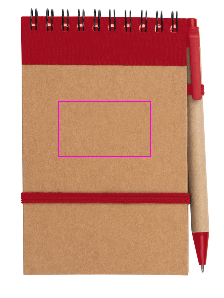 Notatnik w linie z długopisem tekturowym EUGENIO