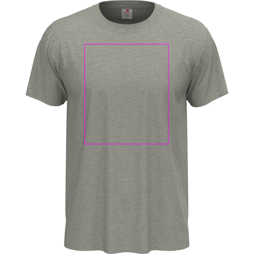 T-shirt unisex 155 g/m2, Classic-T Grey Heather, rozmiar L