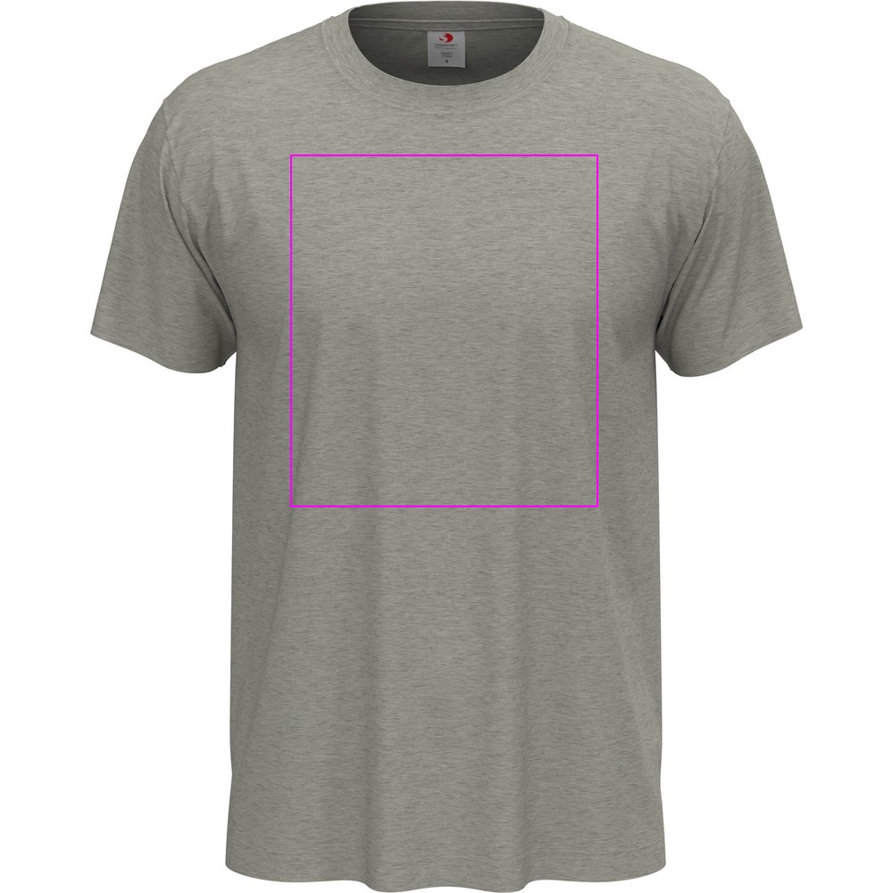 T-shirt unisex 155 g/m2, Classic-T Grey Heather, rozmiar XXL