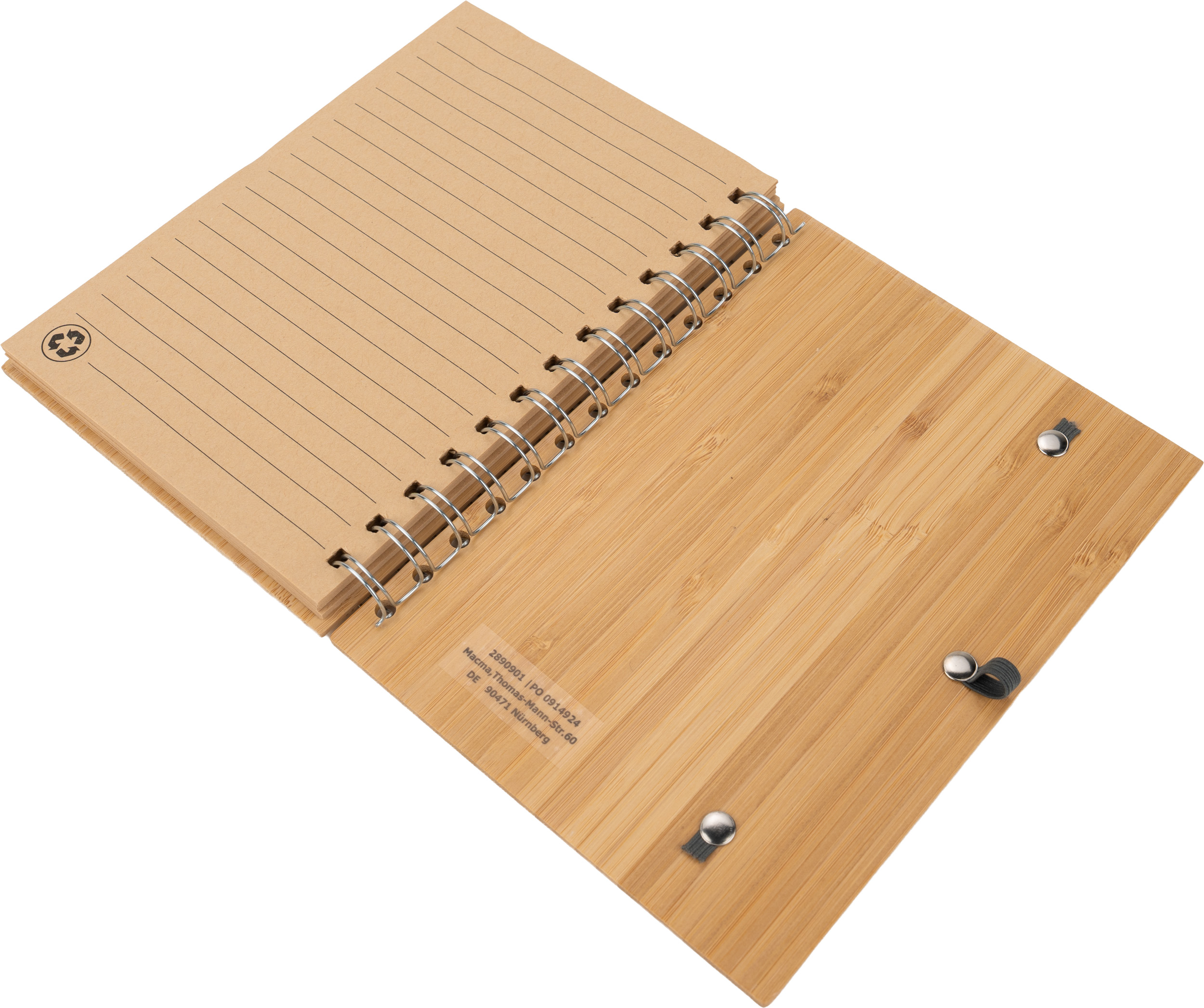 Notatnik A5 w linie z papieru z recyklingu FRANCESCA