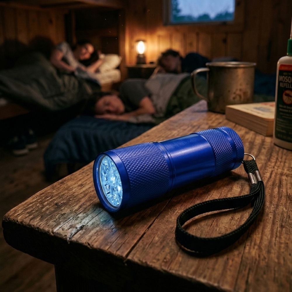 Latarka metalowa 9 LED DUNCAN