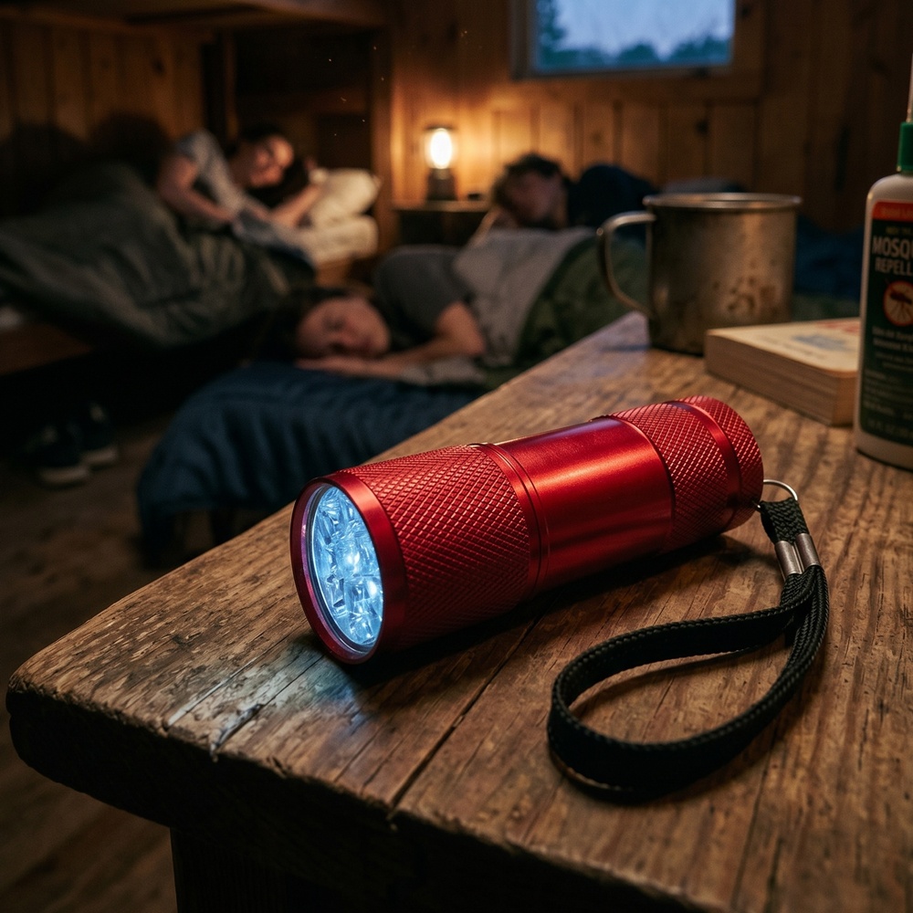 Latarka metalowa 9 LED DUNCAN