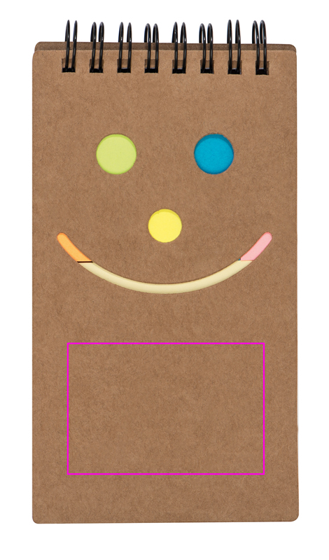 Notatnik w kratkę z karteczkami do markowania MANLIO