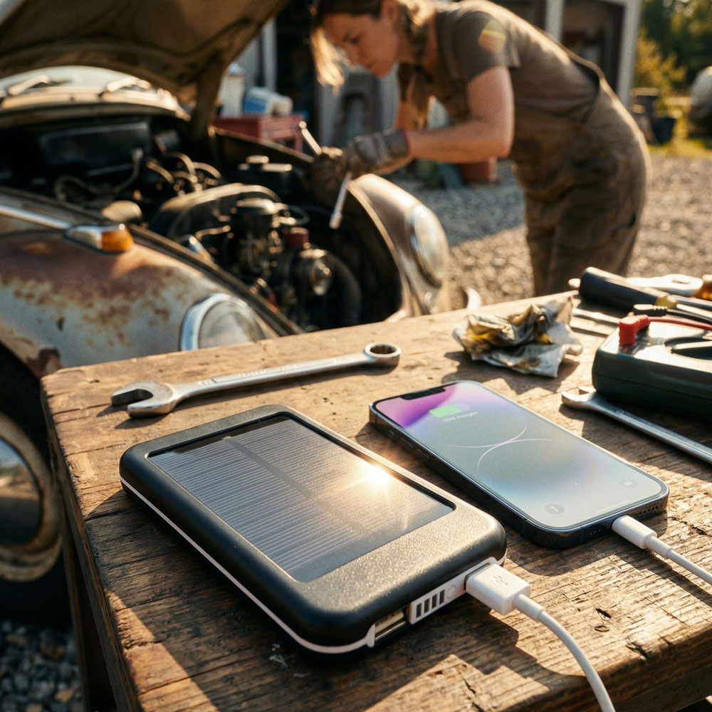 Power bank 4000 mAh solarny LEONARD