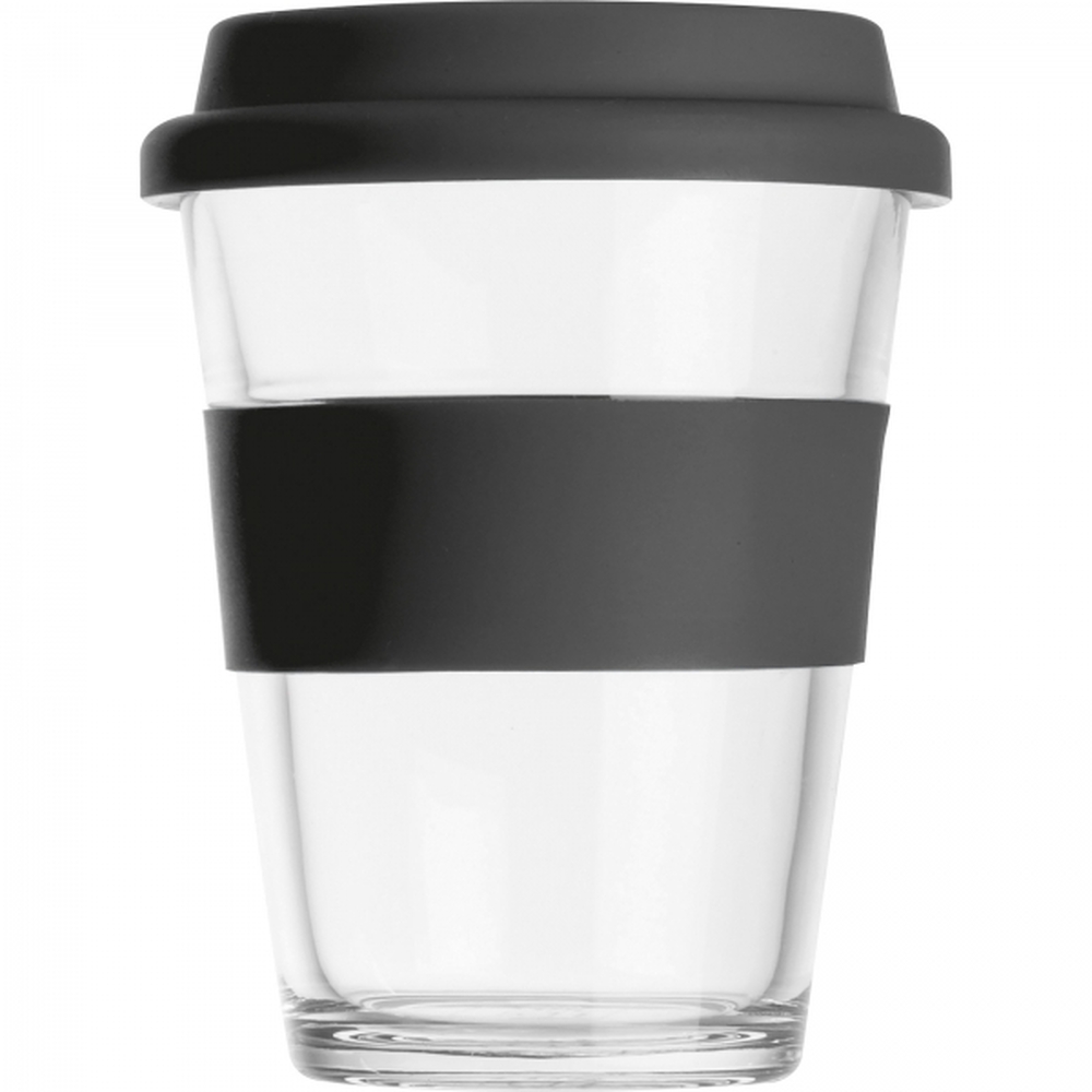 Kubek szklany z pokrywką 300 ml AMANDA