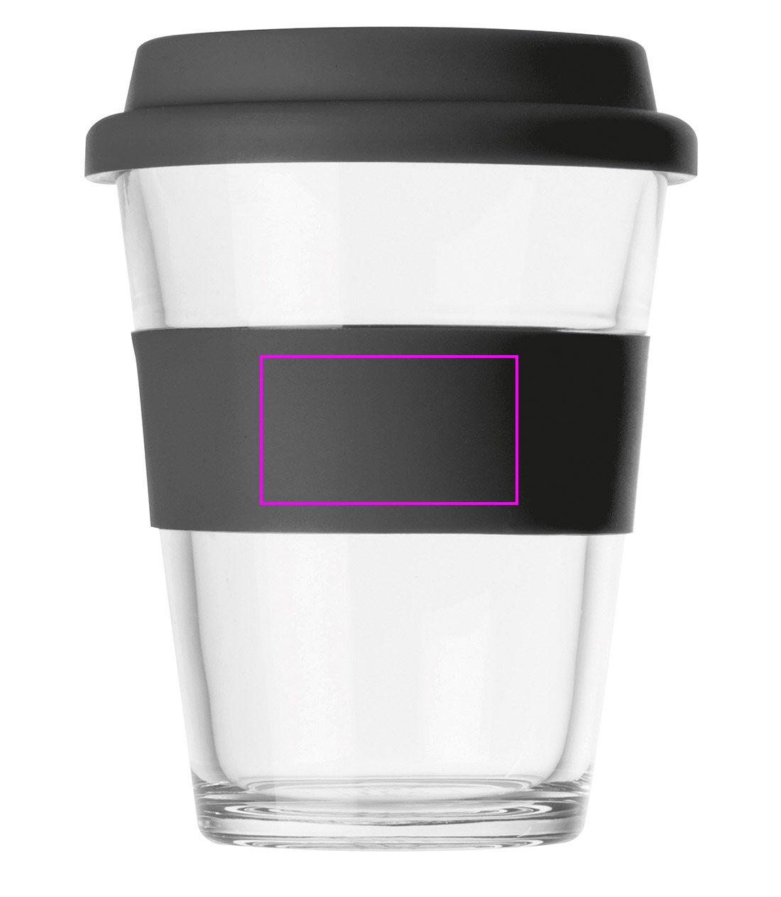 Kubek szklany z pokrywką 300 ml AMANDA