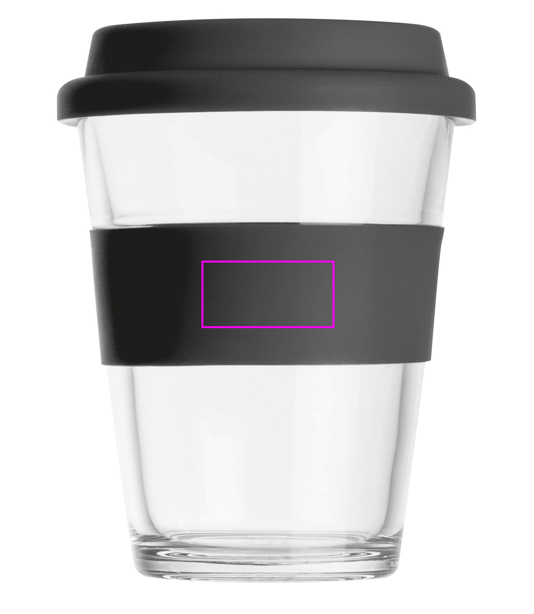 Kubek szklany z pokrywką 300 ml AMANDA