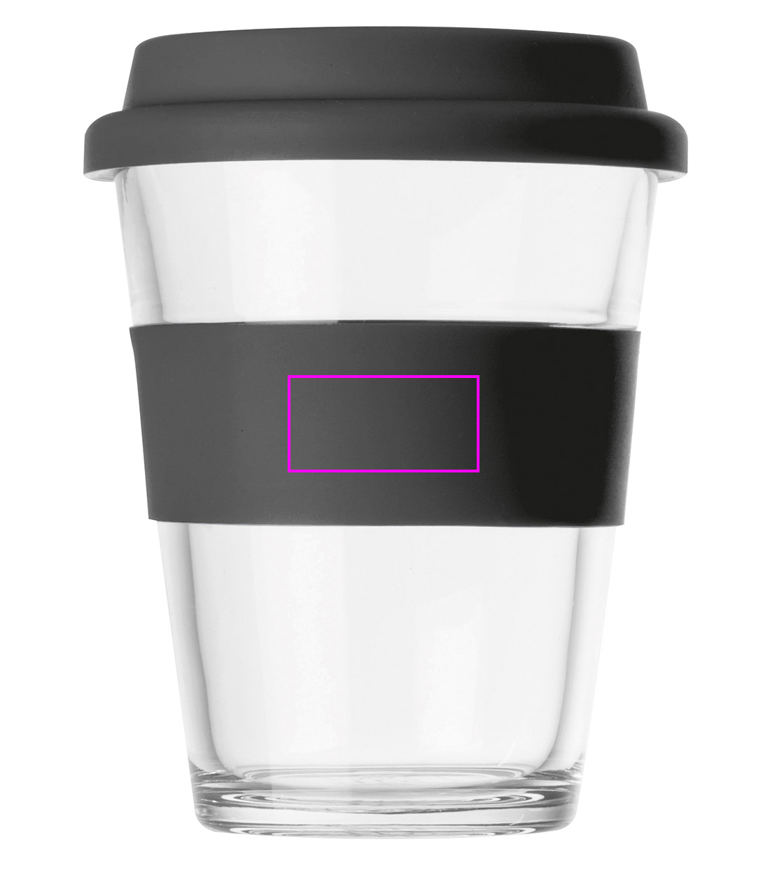 Kubek szklany z pokrywką 300 ml AMANDA