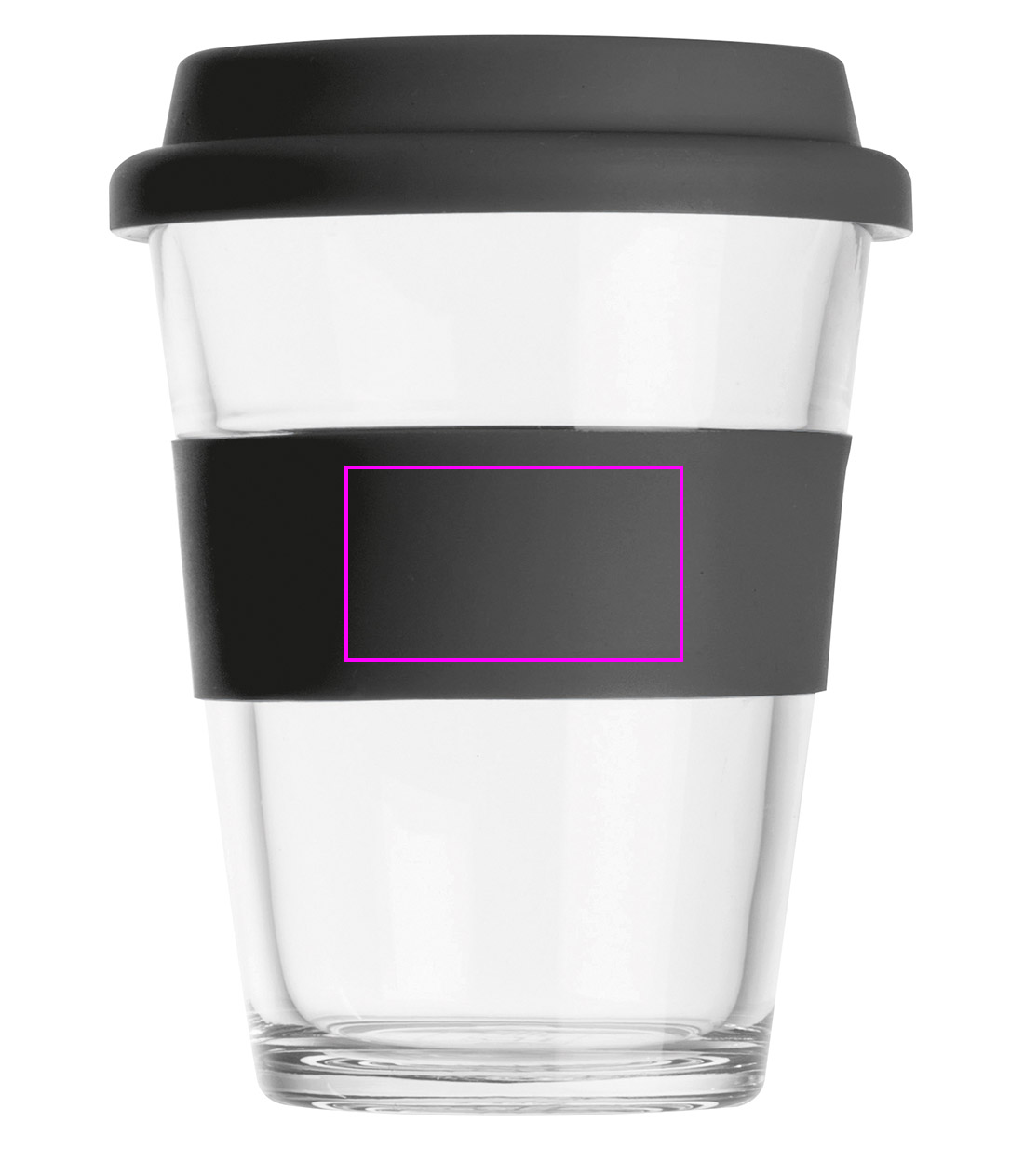 Kubek szklany z pokrywką 300 ml AMANDA