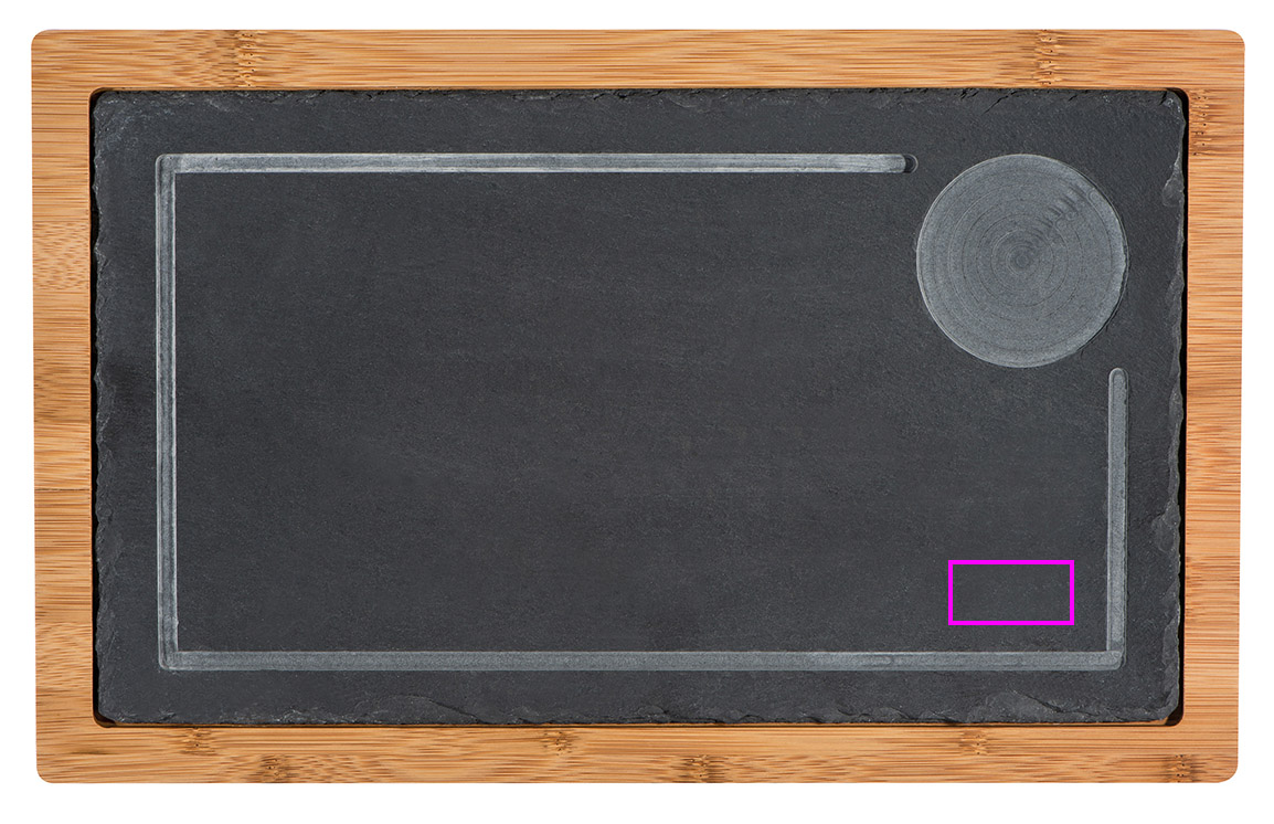 Taca bambusowa z łupkiem SERGIO