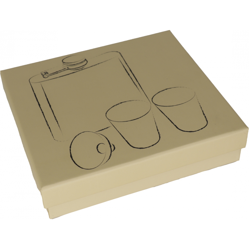 Piersiówka 178 ml z 2 kieliszkami FAITH